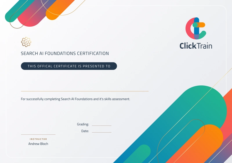 ClickTrain Academy — Search AI Foundations certificate